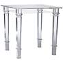 Tustin 21 1/2" Square Clear Lucite Acrylic End Table in scene