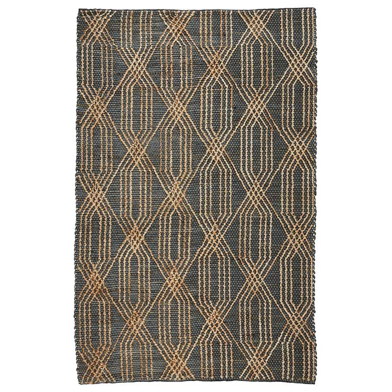 Image 1 Tustin 5&#39;x8&#39; Blue Charcoal and Natural Jute Area Rug