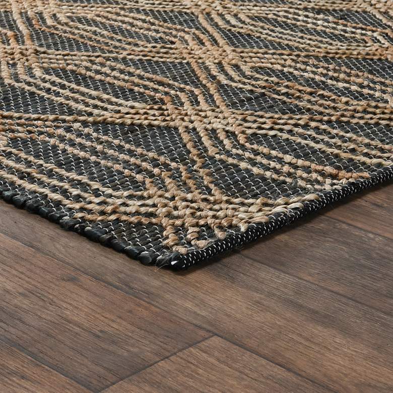 Image 3 Tustin 5'x8' Blue Charcoal and Natural Jute Area Rug more views