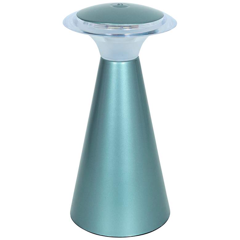 Image 1 Tut Chi 8 inch High Powder Blue Cordless LED Accent Table Lamp