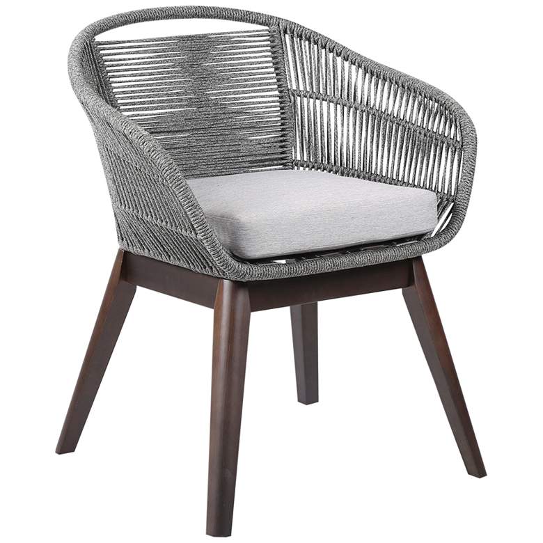 Image 2 Tutti Frutti Gray Rope Dark Eucalyptus Outdoor Dining Chair