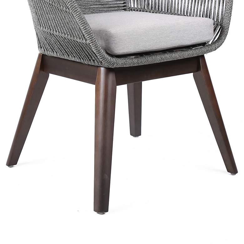 Image 4 Tutti Frutti Gray Rope Dark Eucalyptus Outdoor Dining Chair more views