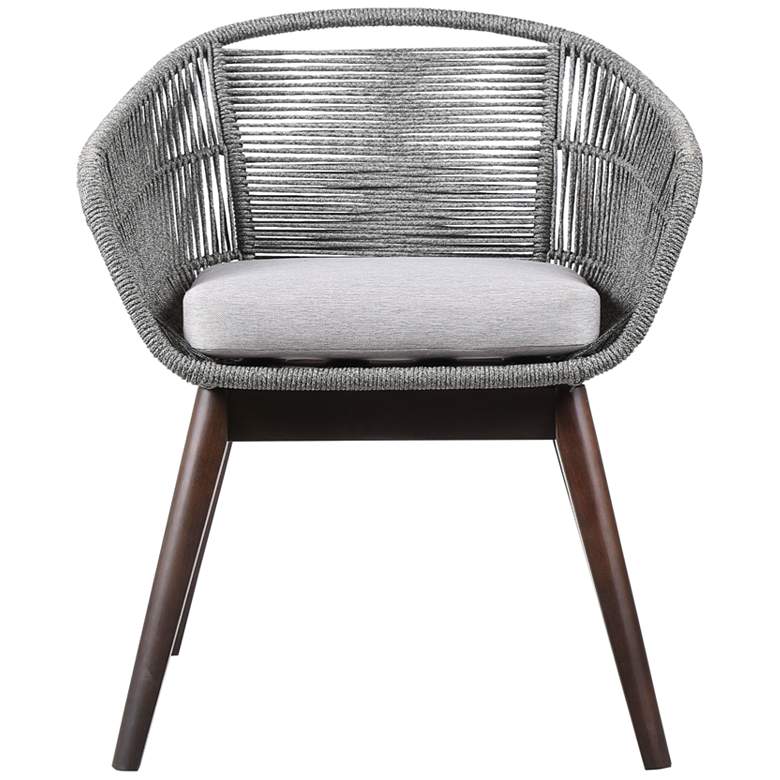 Image 5 Tutti Frutti Gray Rope Dark Eucalyptus Outdoor Dining Chair more views