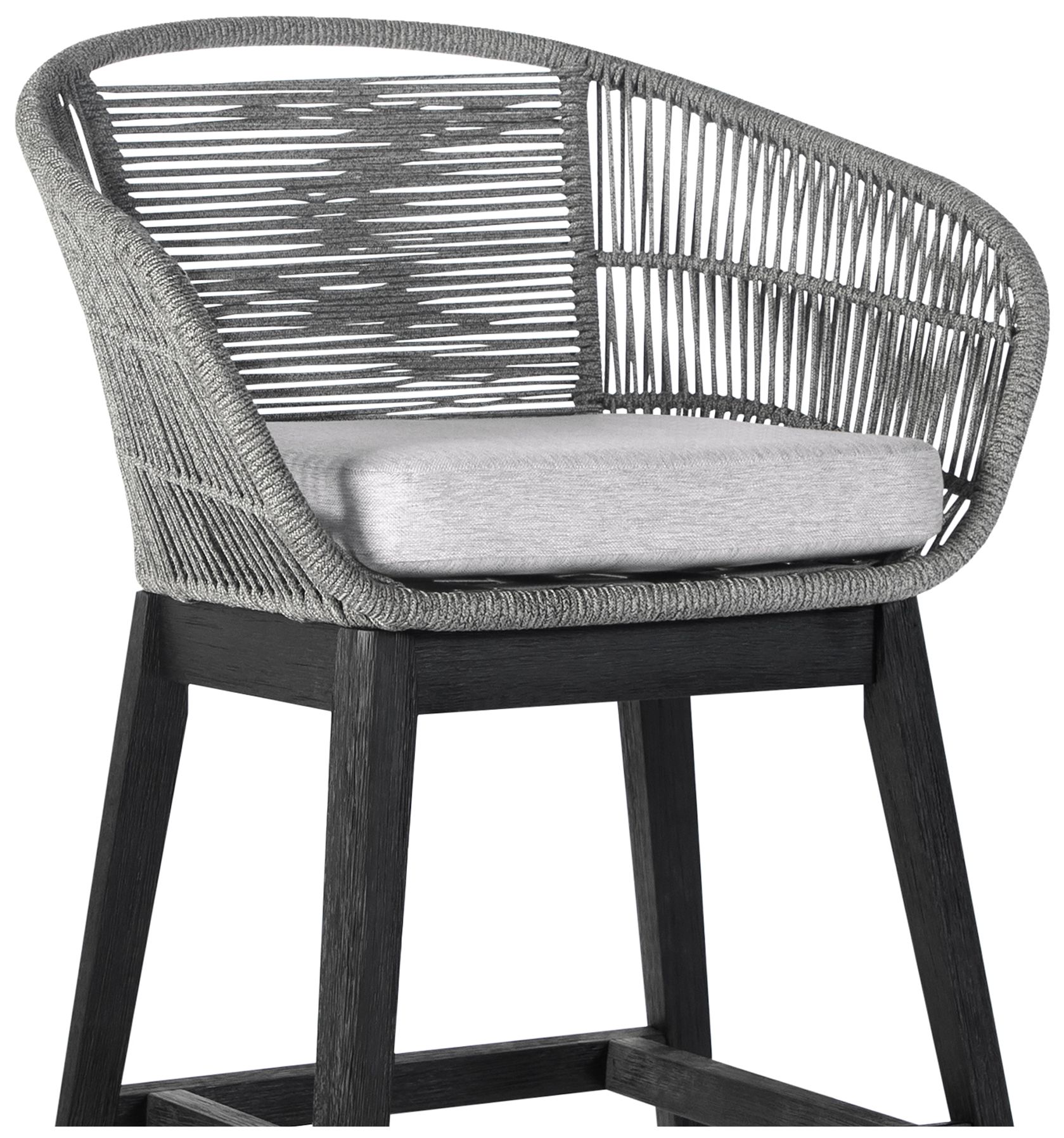 Image 6 Tutti Frutti Indoor Outdoor Bar Height Bar Stool in Wood with Rope more views