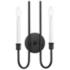 Tux 2-Light 10.5" Wide Black Wall Sconce