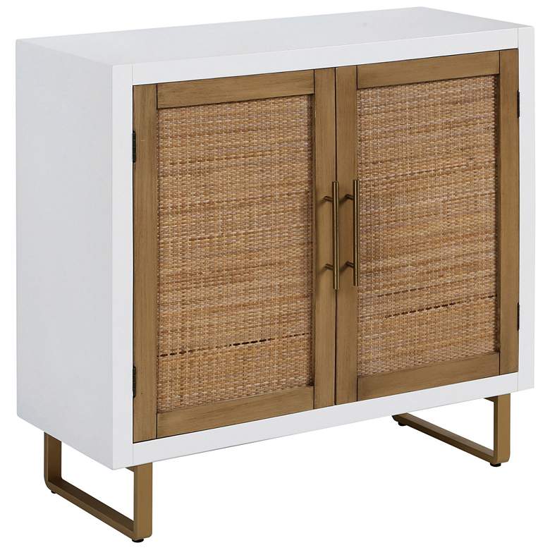 Image 1 Tweed &#38; White 36 inch Wide 2-Door Wooden Cabinet