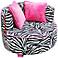Tween Minky Zebra Redondo Chair