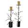 Twig Nickel Plated Small Decorative Pillar Candle Holder