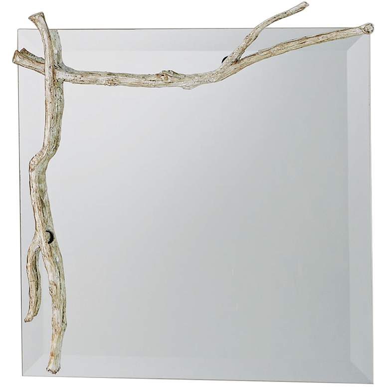 Twig Silver Leaf 17&quot; Square Wall Mirror