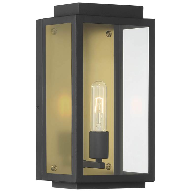 Image 1 Twilight 14" High Black 1 Light Wall Lantern