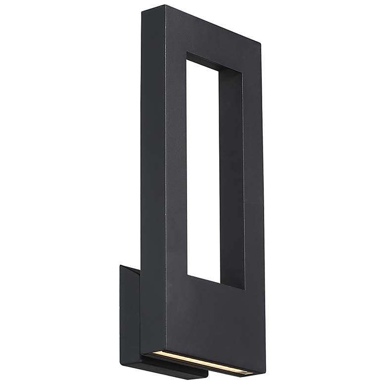 Image 1 Twilight 16"H x 7"W 2-Light Outdoor Wall Light in Black
