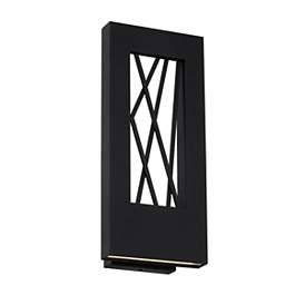Image2 of Twilight 16"H x 7"W 2-Light Outdoor Wall Light in Black more views