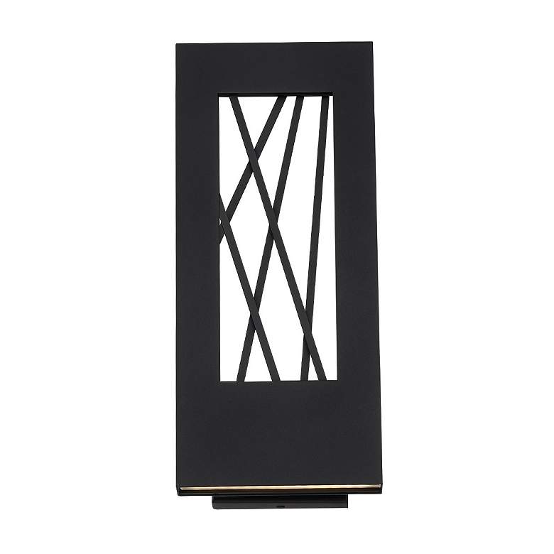 Image 3 Twilight 16"H x 7"W 2-Light Outdoor Wall Light in Black more views