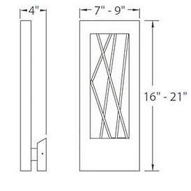 Image4 of Twilight 16"H x 7"W 2-Light Outdoor Wall Light in Black more views