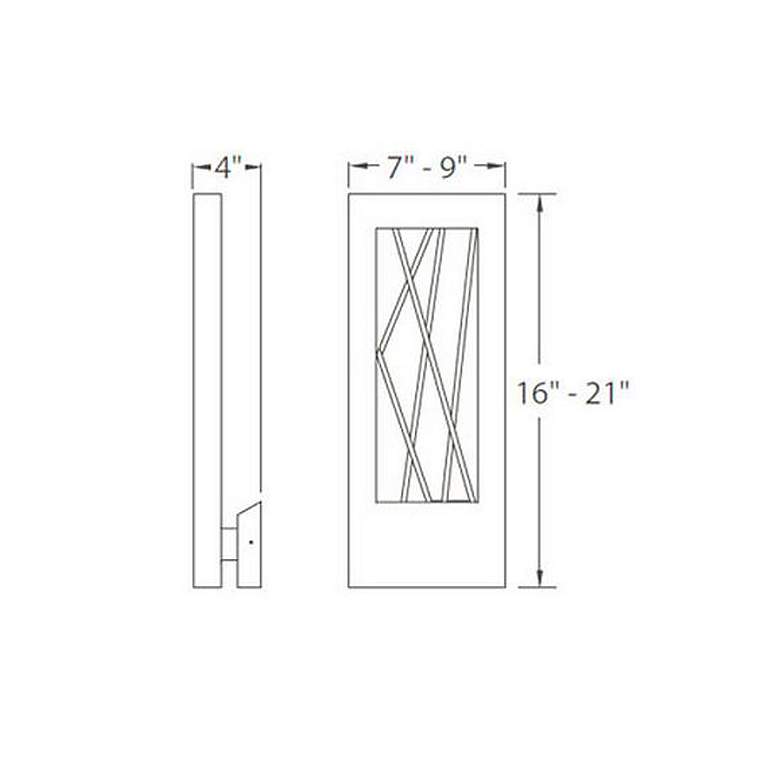 Image 4 Twilight 16"H x 7"W 2-Light Outdoor Wall Light in Black more views