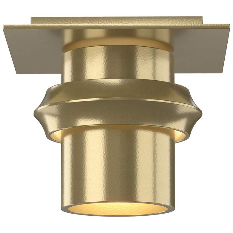 Image 1 Twilight 6" Wide Modern Brass Flush Mount
