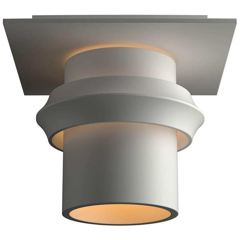 Image 1 Twilight 6" Wide Small Coastal White Dark Sky Outdoor Semi.Flush
