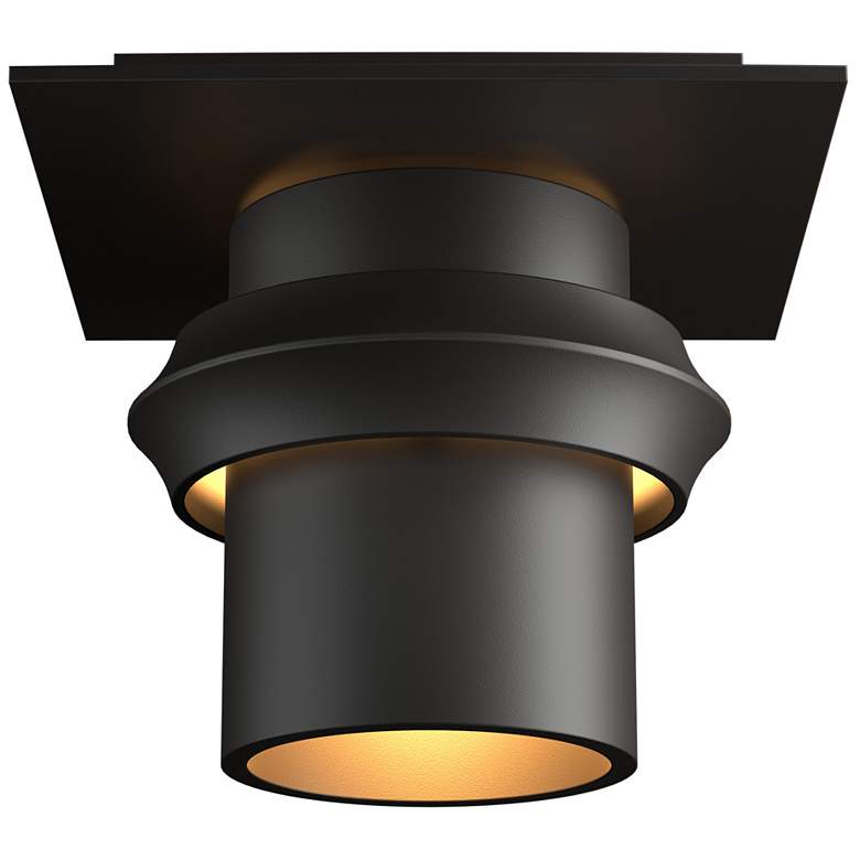 Image 1 Twilight 6 inchW Small Coastal Rubbed Bronze Dark Sky Outdoor Semi Flush