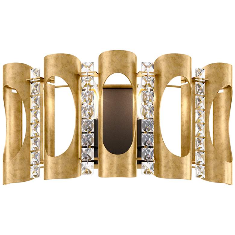 Image 1 Twilight 8.5"H x 16.5"W 2-Light Crystal Wall Sconce in Heirloom G