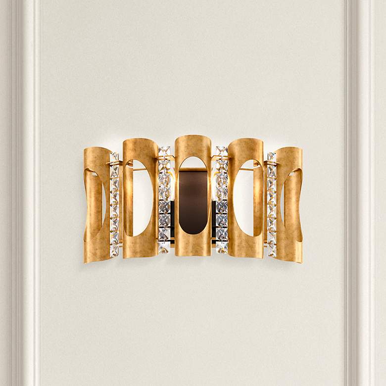 Image 1 Twilight 8.5"H x 16.5"W 2-Light Crystal Wall Sconce in Heirloom G
