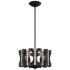 Twilight 8.5"H x 18"W 4-Light Crystal Pendant in Black
