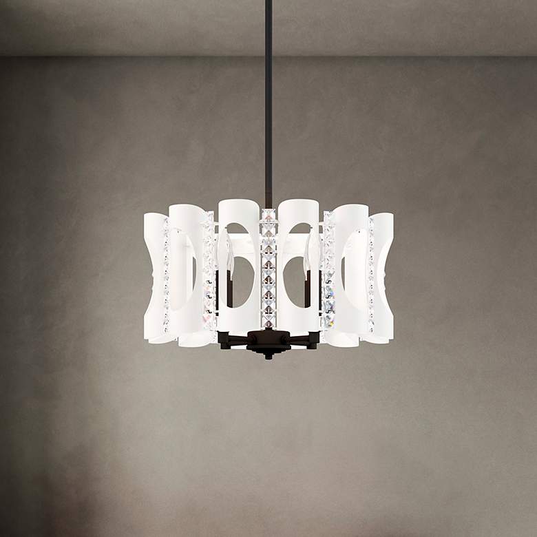 Image 1 Twilight 8.5"H x 18"W 4-Light Crystal Pendant in White