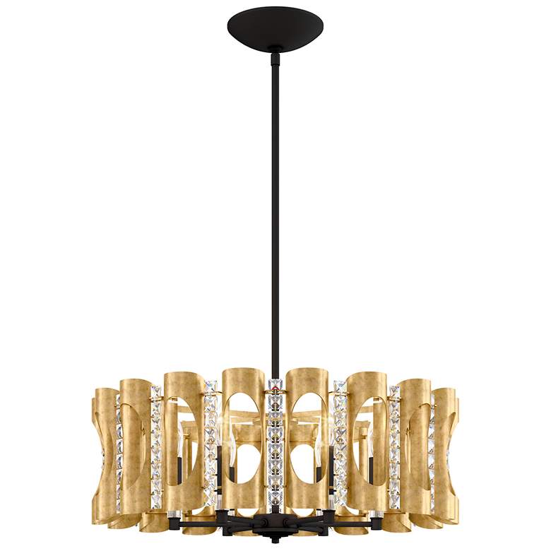 Image 1 Twilight 8.5"H x 25"W 6-Light Crystal Chandelier in Heirloom Gold