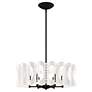 2_Twilight 8.5"H x 25"W 6-Light Crystal Chandelier in White