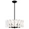 Twilight 8.5"H x 25"W 6-Light Crystal Chandelier in White