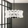 1_Twilight 8.5"H x 25"W 6-Light Crystal Chandelier in White