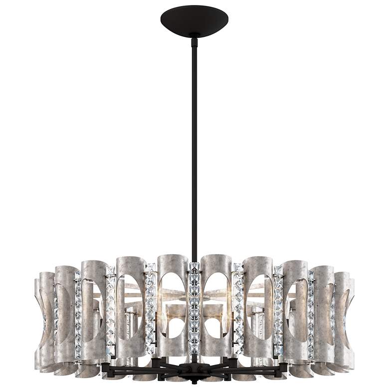 Image 1 Twilight 8.5 inchH x 31 inchW 8-Light Crystal Chandelier in Antique Silve