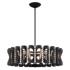 Twilight 8.5"H x 31"W 8-Light Crystal Chandelier in Black