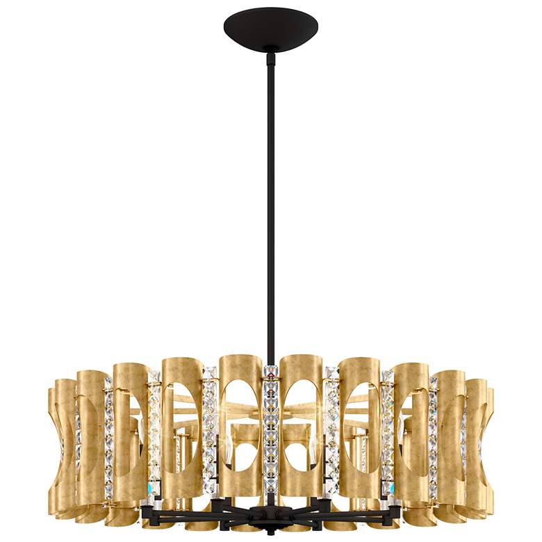 Image 1 Twilight 8.5"H x 31"W 8-Light Crystal Chandelier in Heirloom Gold
