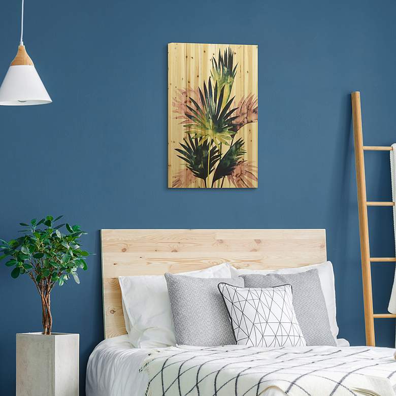 Image 5 Twilight Palms III 36" High Giclee Print Solid Wood Wall Art more views