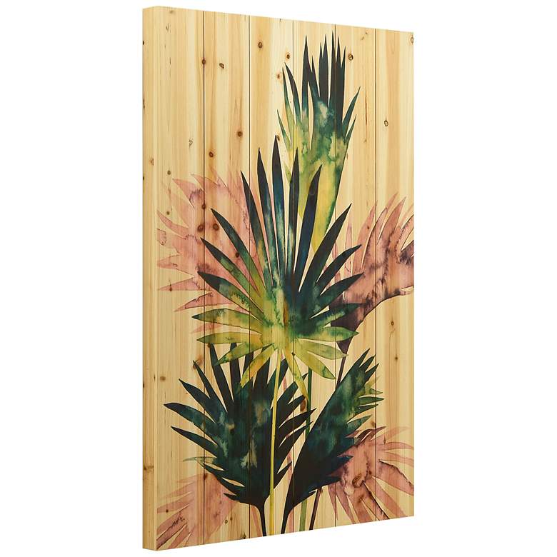 Image 4 Twilight Palms III and IV 36" High 2-Piece Wood Wall Art Set more views