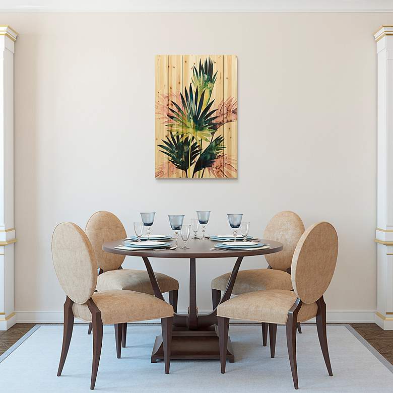 Image 6 Twilight Palms III and IV 36" High 2-Piece Wood Wall Art Set more views