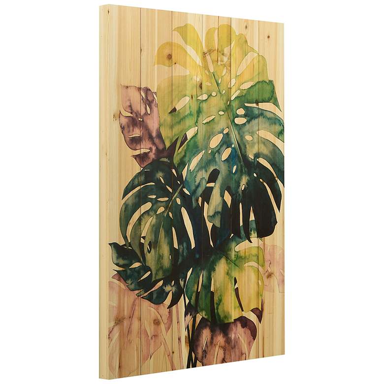 Image 4 Twilight Palms IV 36" High Giclee Print Solid Wood Wall Art more views