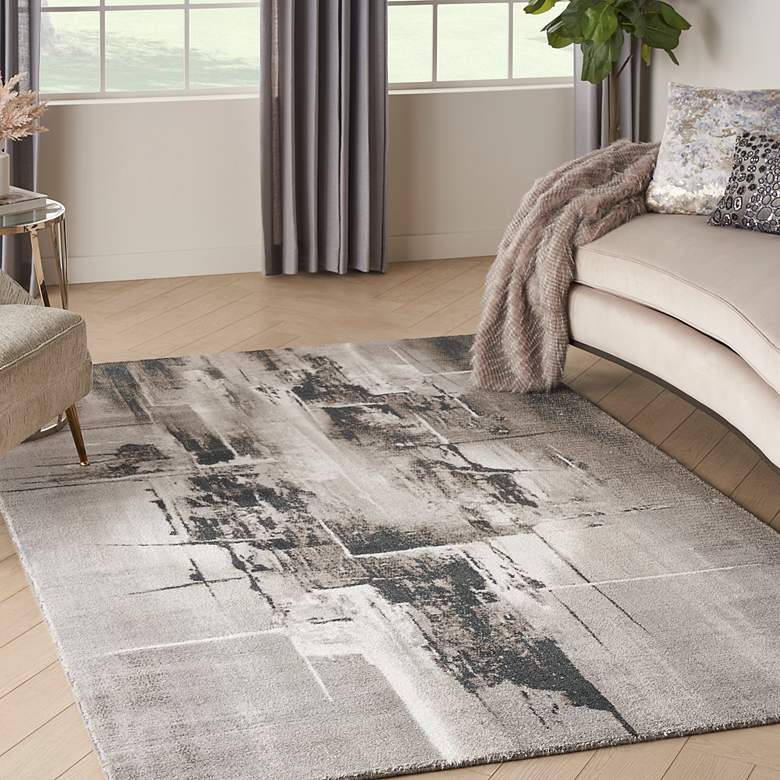 Image 1 Twilight TWI30 5'6"x8' Gray Ivory Rectangular Area Rug