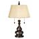 Twin Pull Chain Gourd Shaped Table Lamp