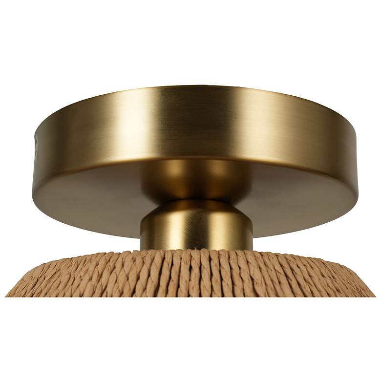 Image 6 Twine 16" Wide Brushed Gold Semi-Flush Mount more views