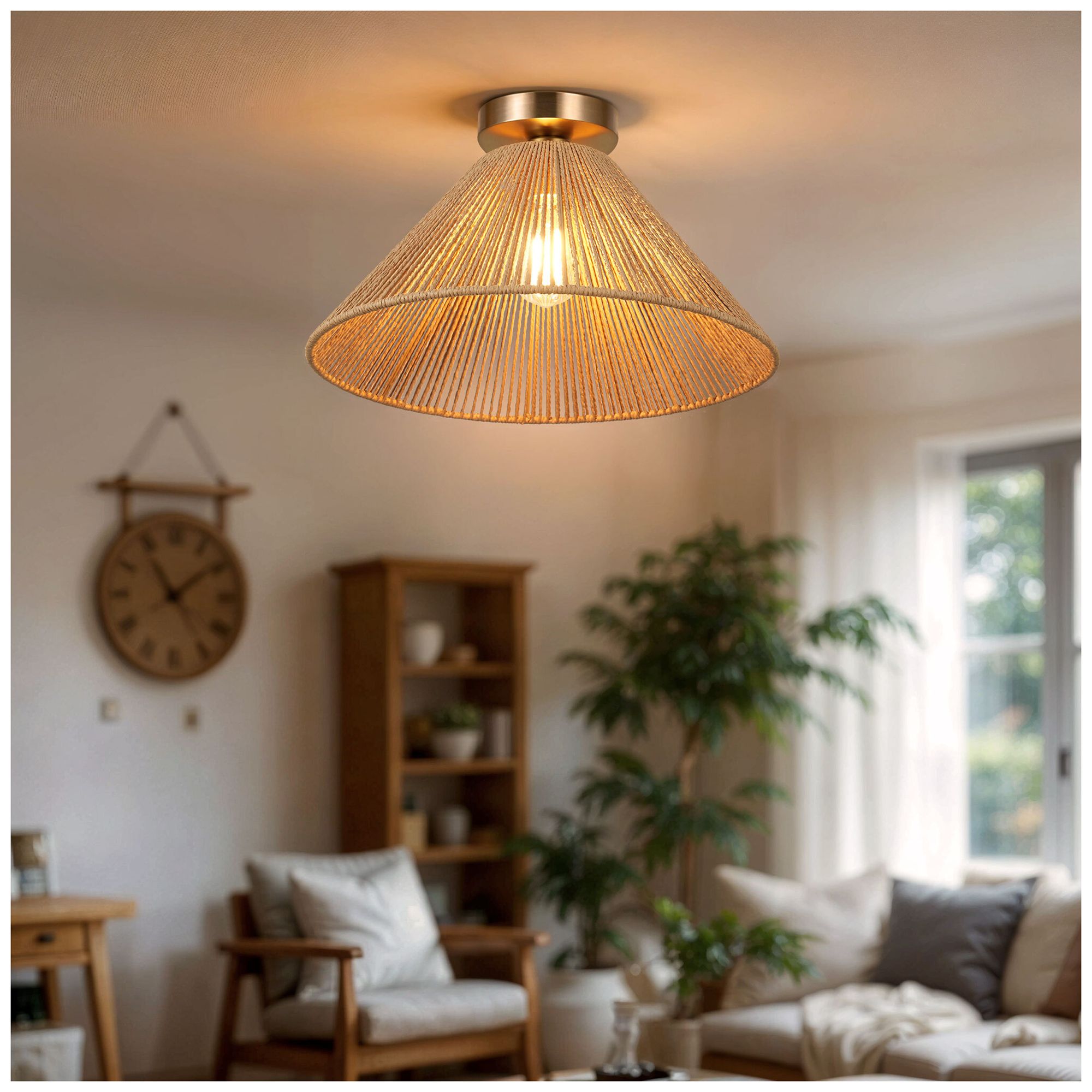 Twine 16" Wide Brushed Gold Semi-Flush Mount