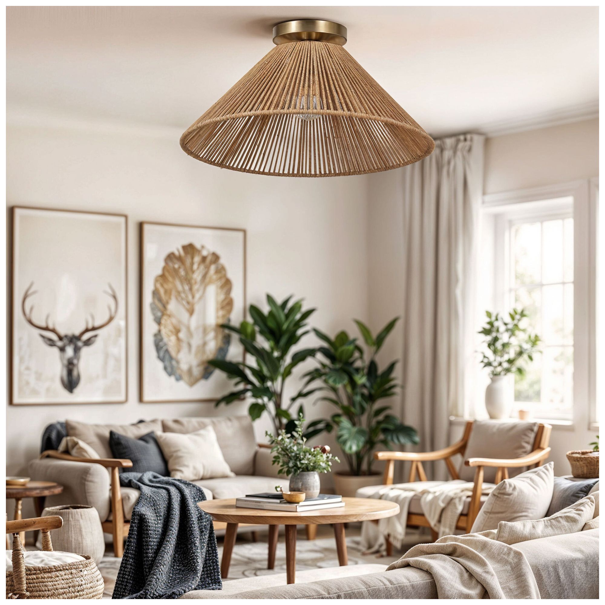 Twine 16" Wide Brushed Gold Semi-Flush Mount