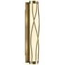 Twine 23" High Modern Brass Sconce With Opal Glass Shade