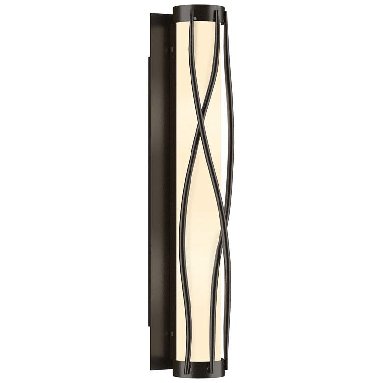 Image 1 Twine 23 inch High Oil Rubbed Bronze Sconce With Opal Glass Shade