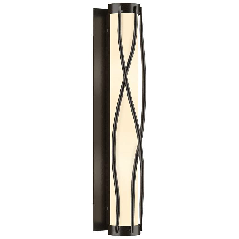 Image 1 Twine 23" High Oil Rubbed Bronze Sconce With Opal Glass Shade