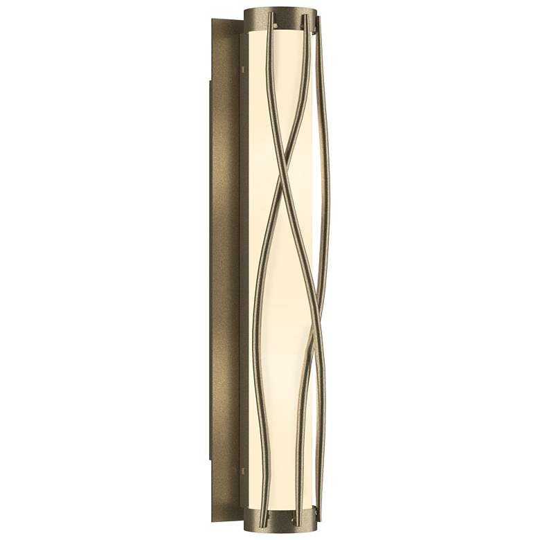 Image 1 Twine 23 inch High Soft Gold Sconce With Opal Glass Shade