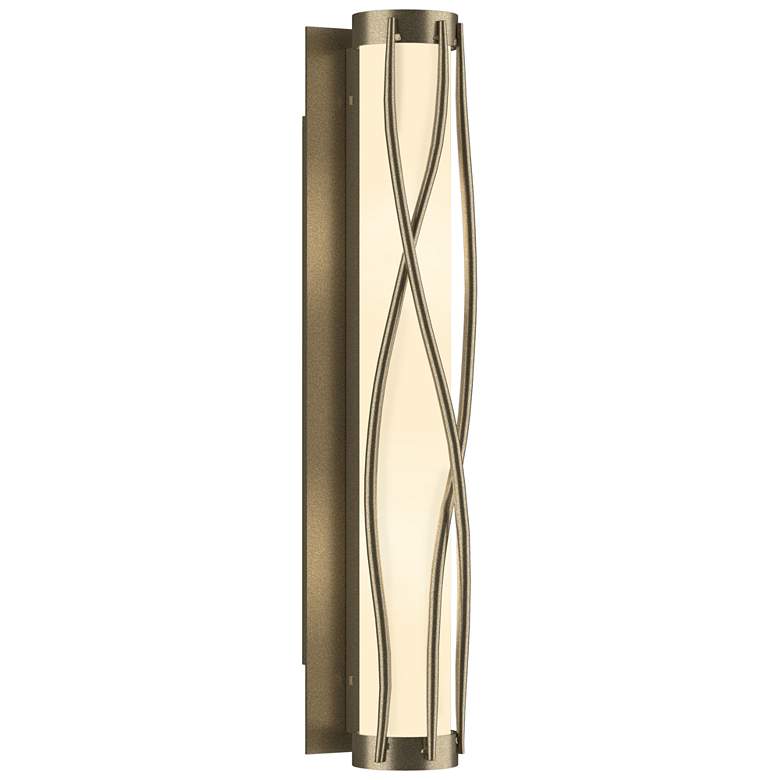 Image 1 Twine 23" High Soft Gold Sconce With Opal Glass Shade