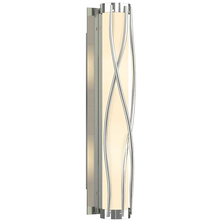 Image 1 Twine 23" High Sterling Sconce With Opal Glass Shade