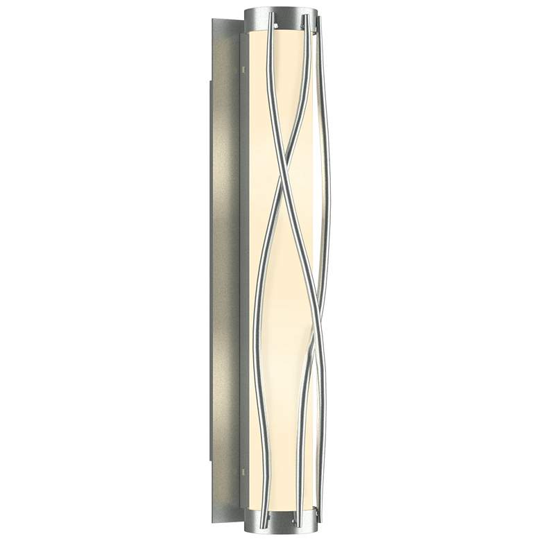 Image 1 Twine 23" High Vintage Platinum Sconce With Opal Glass Shade