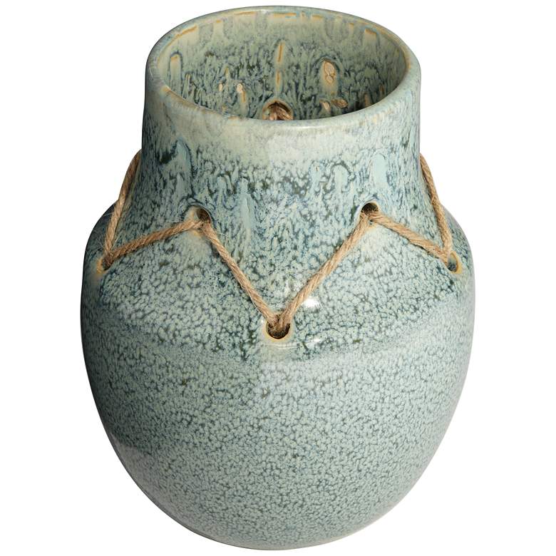 Image 4 Twine Dark Green 7 inch High Modern Porcelain Decorative Vase more views